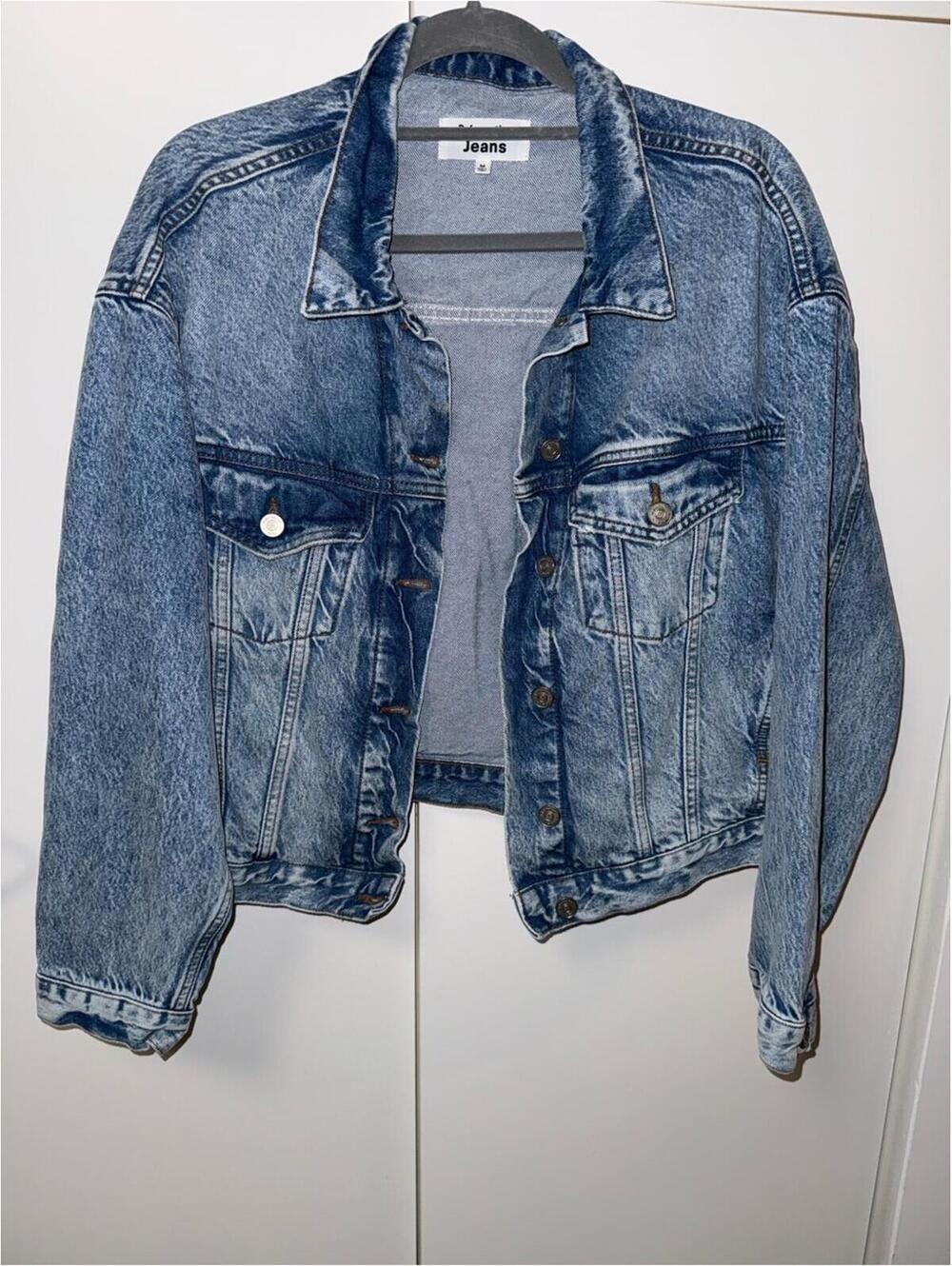 Reformation women’s Madison relaxed jean denim jacket Sz M Y2K country fall